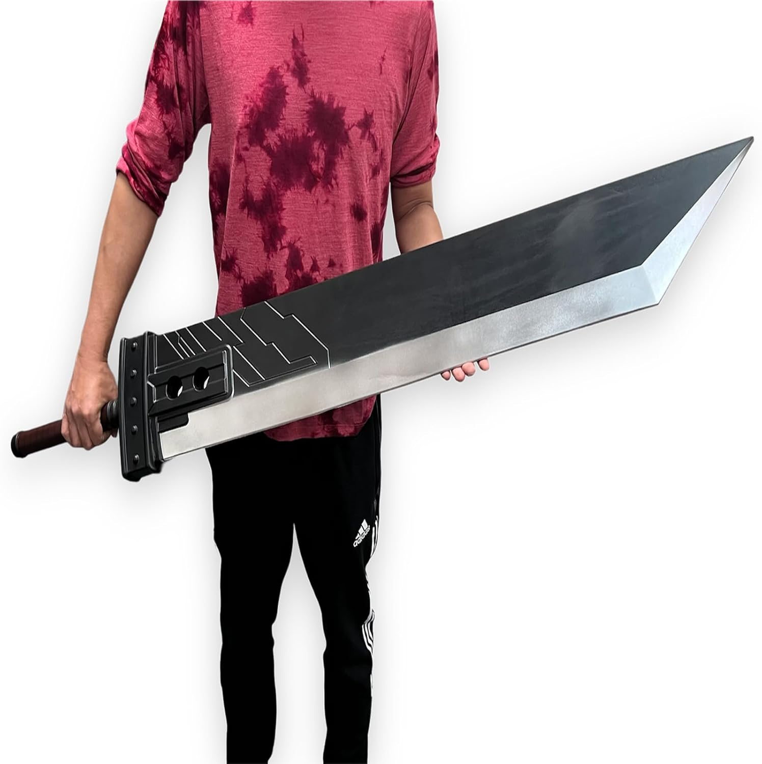 42.5" or 57" Final Version Fantasy PU Foam Zweihander Broad Sword with Inner Core for Video Game, Cosplay Costume, Gift