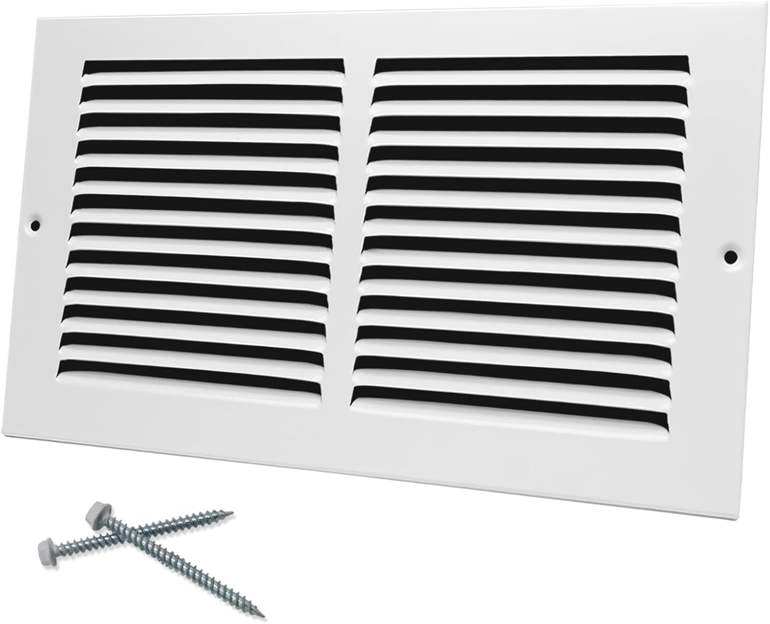 Howeall 12"W x 6"H [Duct Opening Size] Steel Return Air Grille, Air