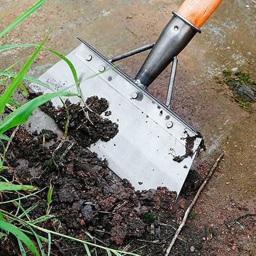 Flat Shovel For Landscaping, New Upgrate Outdoor Garden Cleaning Shovel, Multifunctional Steel Flat Farm Weeding Planting Solid Welding Edging Shovel Also Clean Walls, Floors And Sheds #TOP1