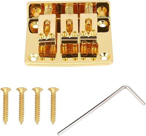 Vbest life - Puente de guitarra eléctrica de 3 cuerdas con 4 tornillos para guitarra eléctrica