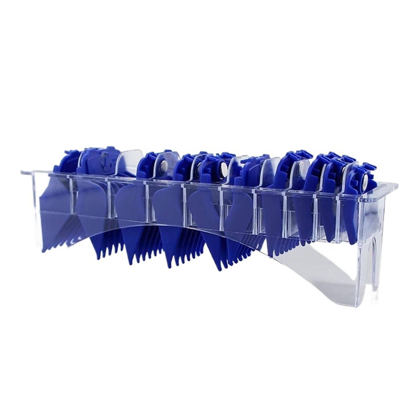 Kit De Peines De Límite For Cortapelos Magnéticos De 10 Piezas, Repuestos De Protectores De Guía De Corte De Peluquería De 1,5-25 Mm, Compatibles Con WAHL, Cortapelos Eléctrico(Blue)