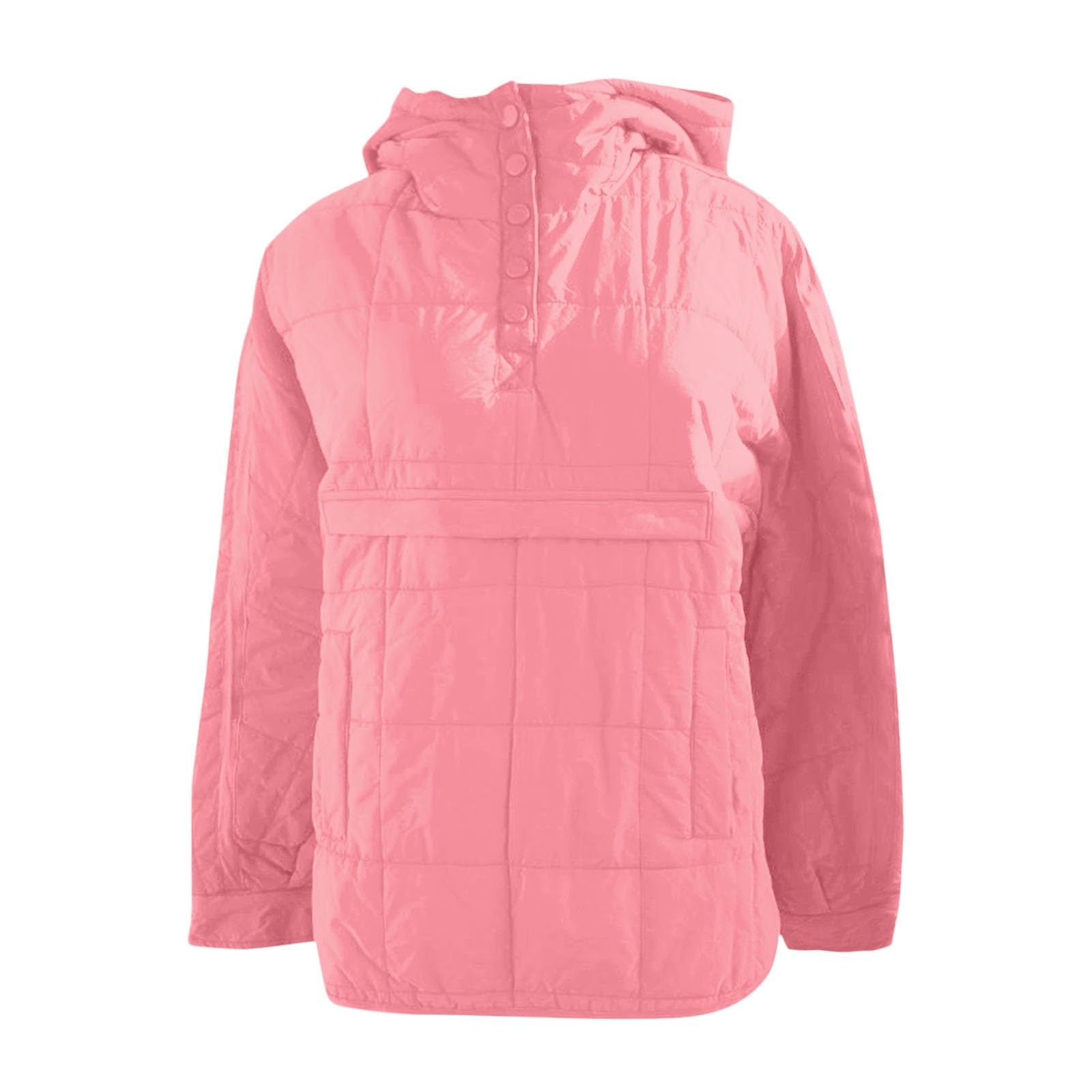Generisch Lässiger Damen Kapuzenpullover mit Rundsaum einfarbig langärmlig modischer Plus Size Coat für vielseitige Outfits