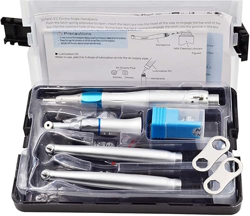Herramienta de turbina de pulido con caja de fácil transporte, juego de taladro de molinillo de laboratorio con 2 tipos de velocidades