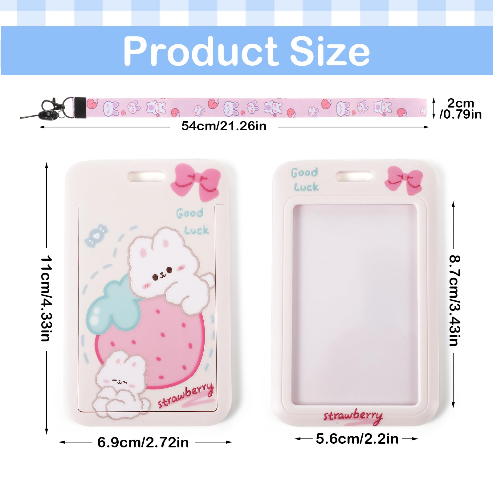 Mabor 2Pcs Photocard Holder, ID Badge Holder with Long Lanyard - Image 2