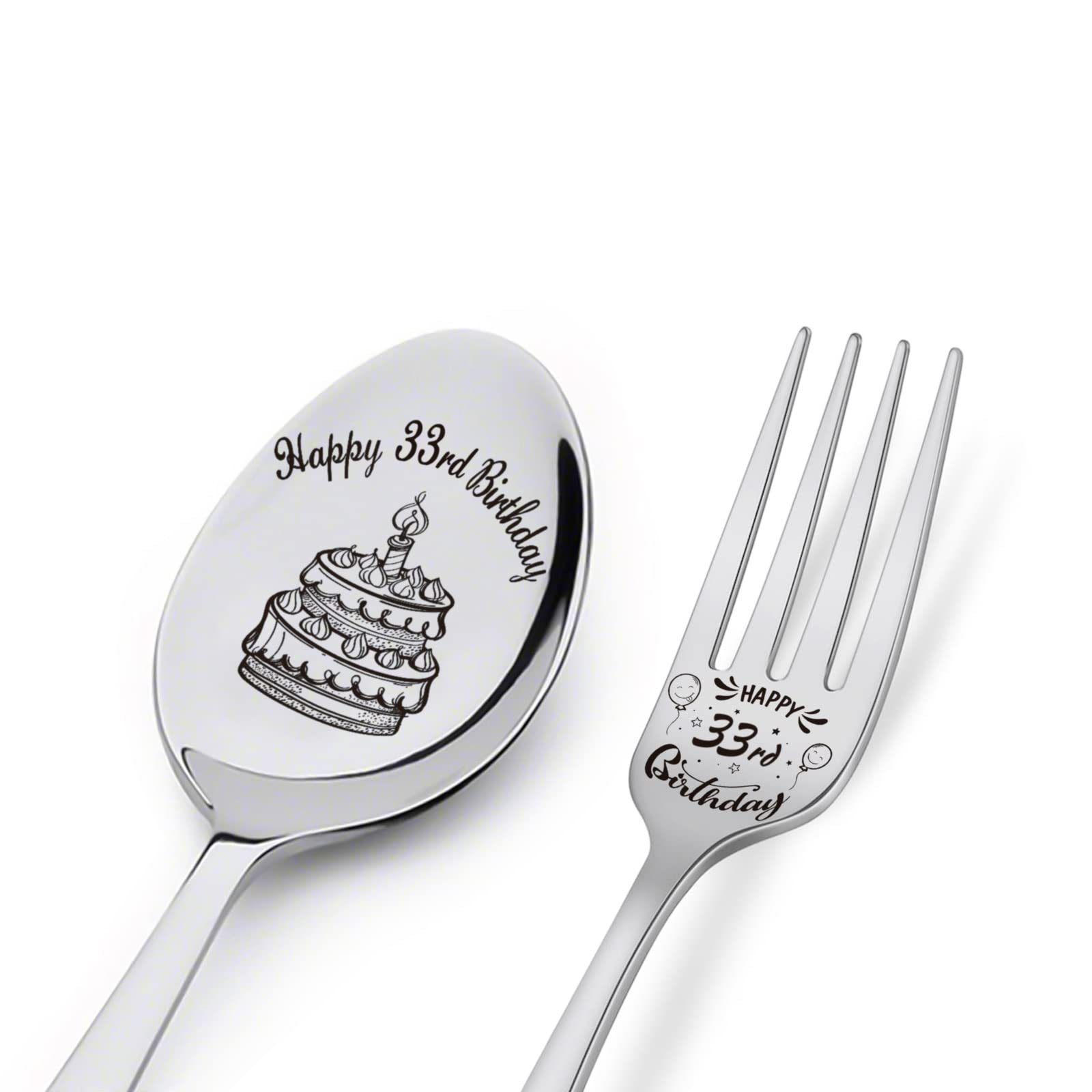 Happy 30th Birthday Spoon&Fork Gifts Engraved Spoon&Fork Personalized Birthday Gifts for Son Daughter Sister Brother Boyfriend Girlfriend Husband Wife Friends — Amazon image 10