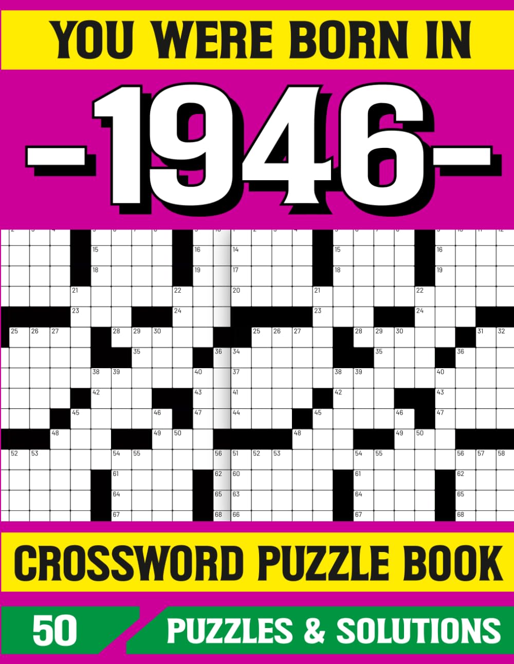 You Were Born In 1946 Crossword Puzzle Book: A Perfect Crossword Puzzle Gift for 1946 Born with Brain Boosting Games