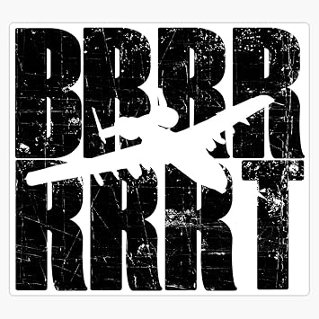 HOF Trading Brrrrt A-10 Warthog Military Aircraft Vinyl Sticker Water Coal Laptop Wall Window Bumper Sticker 5 inch HOF-VETERAN-STICKERS-7506