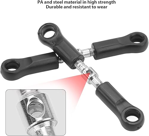 Miniatura 5 de Varilla de tracción de dirección RC, acero RC, eje de dirección Camber Link Varilla de acoplamiento servo soportes para SCY 16101 16102 16103 16201