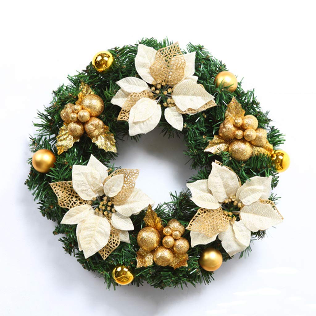 Corona de Navidad, decoración de Puerta de Navidad Artificial para Puerta de Entrada, Sala de Estar, Pared, jardín, decoración de Festivales de Bodas