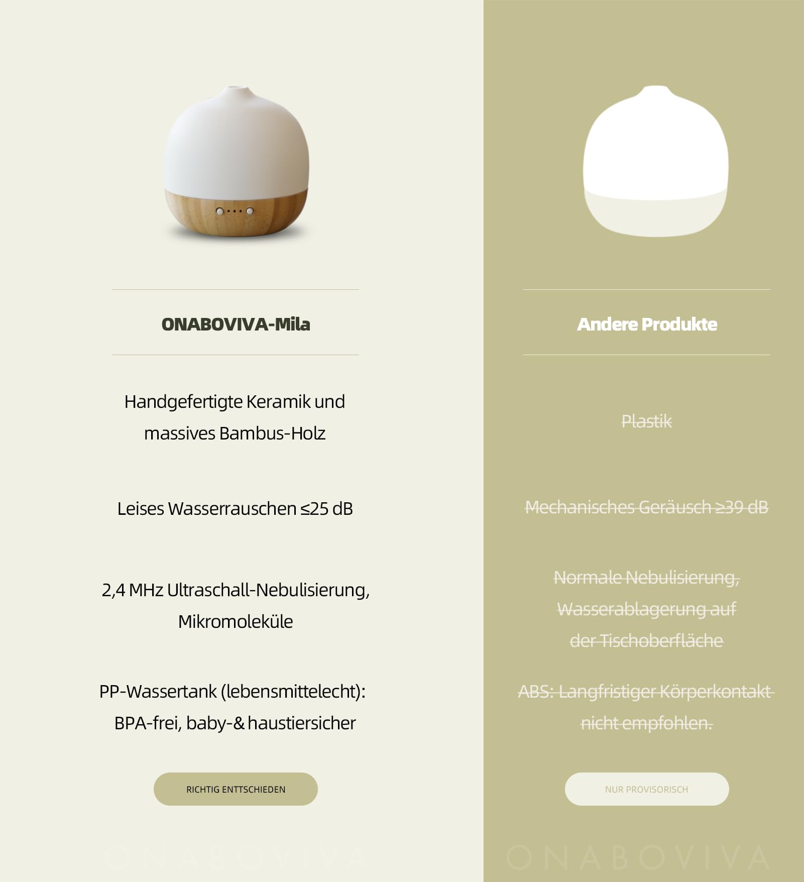 Diffusore di aromi, diffusore di oli essenziali a ultrasuoni da 2,4 MHz, in ceramica, con umidificatore e luce notturna, spegnimento automatico, senza BPA, silenzioso, ideale per camera da letto