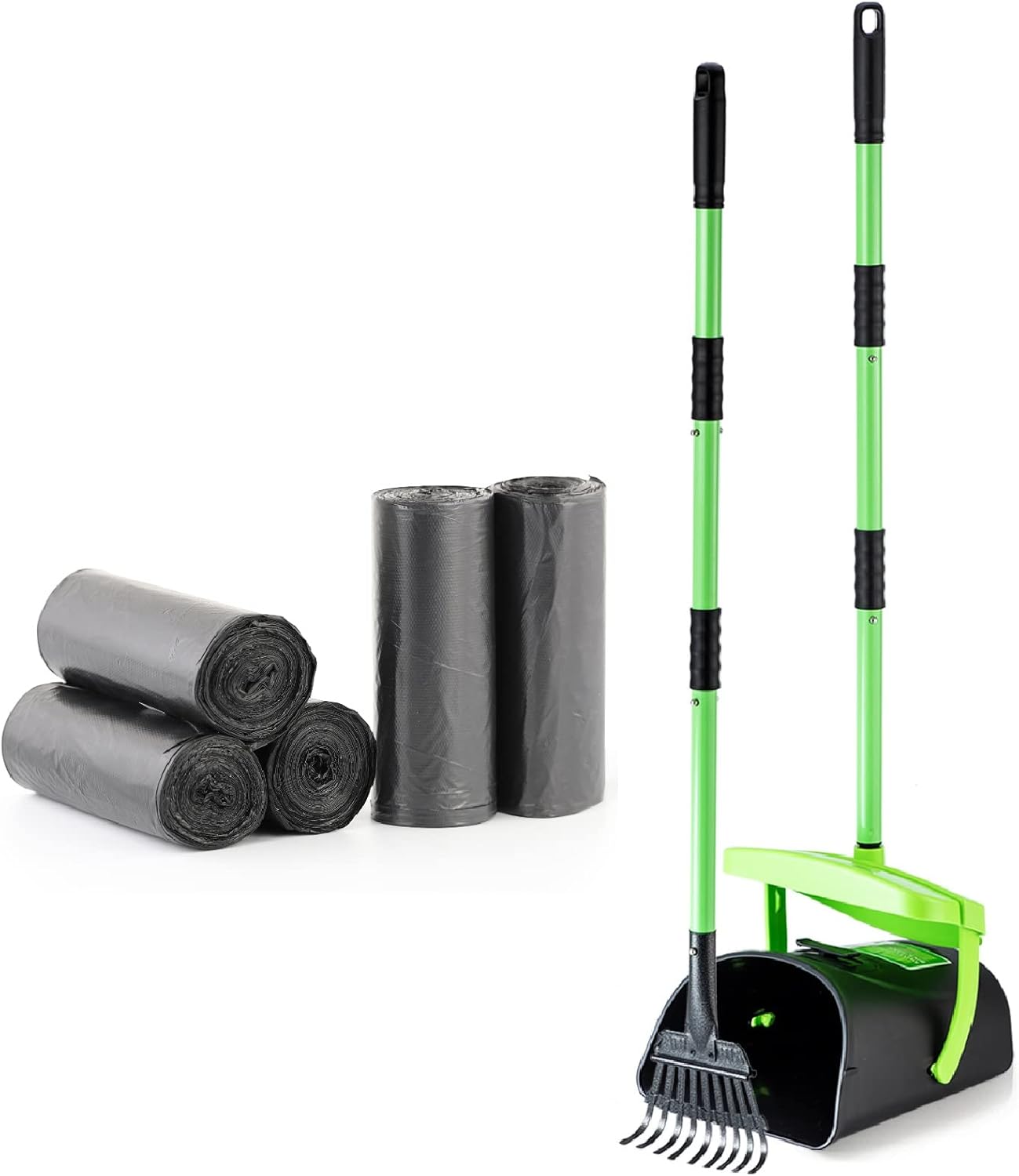 MXF Pooper Scooper Swivel Bin & Rake Kit with 120 Waste