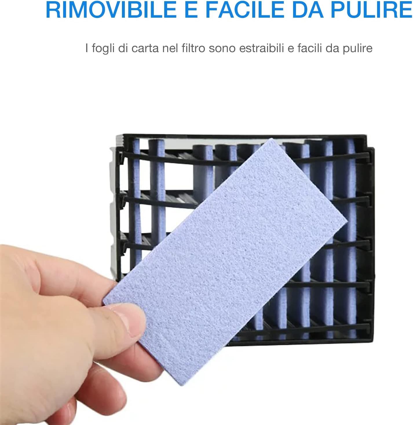 SIC Mini Climatizzatore Portatile 3 in 1: Raffreddatore d'aria/Umidificatore/Purificatore d'aria; con Luce LED; 3 Velocità Regolabili e Cavo USB; per Casa, Ufficio, Viaggi; Bianco (AT-SIC10)