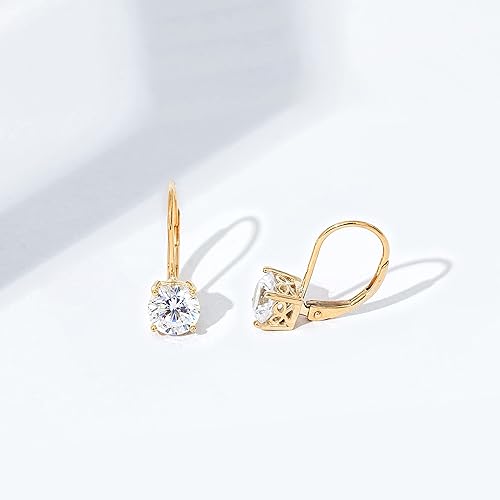 Miniatura 6 de Tienda Collection Platinum-Plated Sterling Silver Infinite Elements Zirconia Leverback Earrings