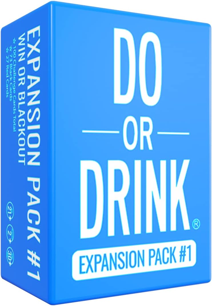 Do or Drink Expansion Pack 1, Dare for Adults, Strangers or Girls Night, 450 Cards with 175 Adult Challenges & Funny Questions, Fun Adult Games for Game Night