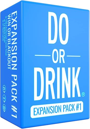 Do or Drink Expansion Pack 1, Dare for Adults, Strangers or Girls Night, 450 Cards with 175 Adult Challenges & Funny Questions, Fun Adult Games for Game Night