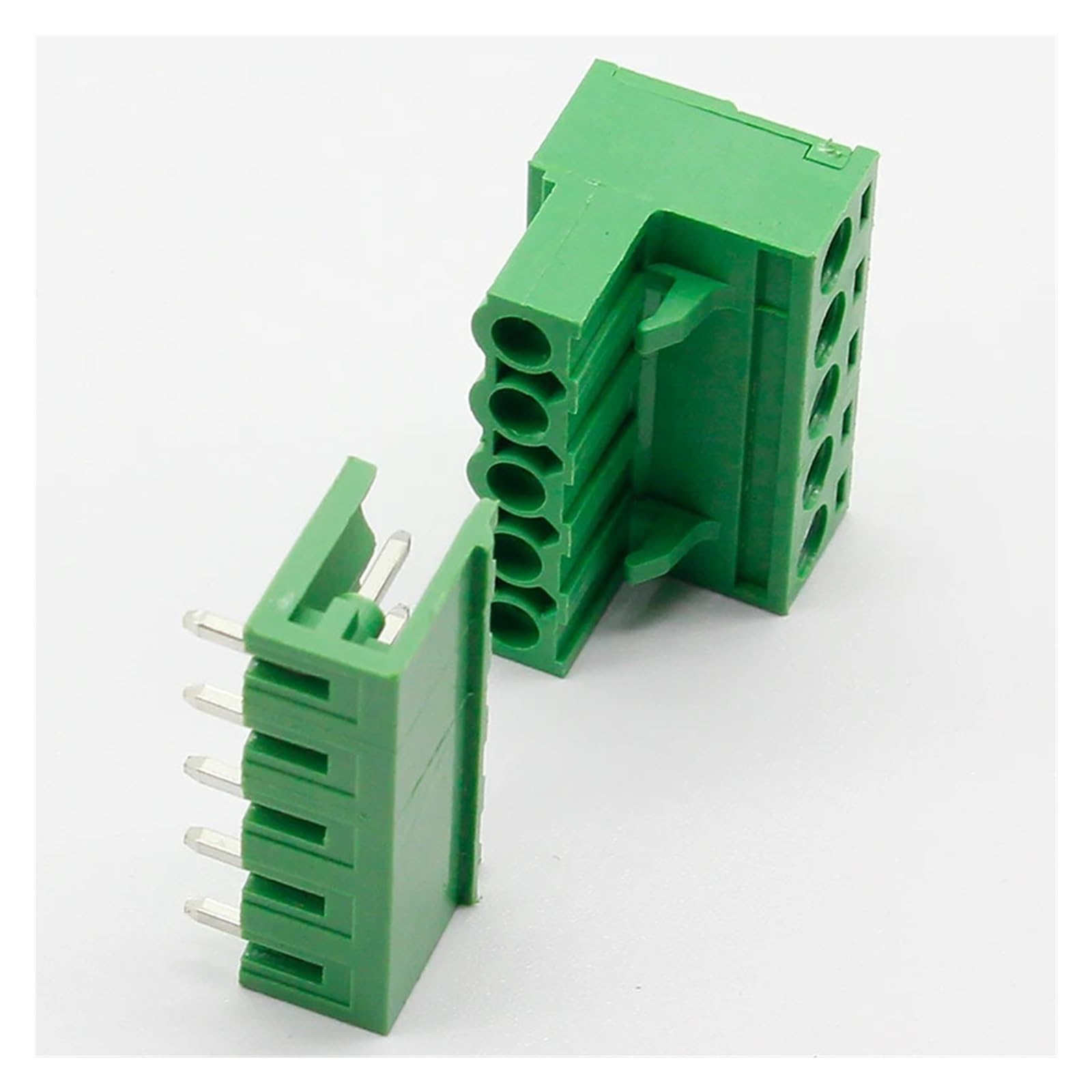 Terminales tornillo for PCB paso 5.08 mm con conector 5 pines en ángulo recto modular HT5.08
