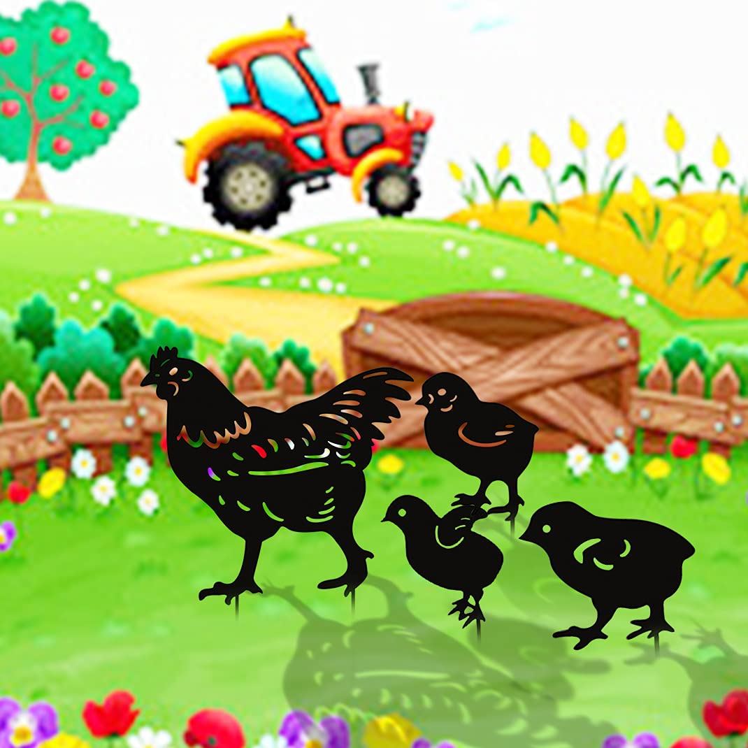 5 pezzi di gallina da giardino, decorazione da giardino per prato con