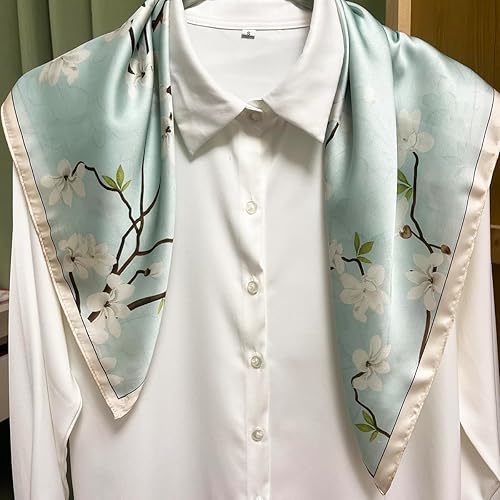 Miniatura 164 de FONYVE - Pañuelo de satén sedoso de tamaño mediano para mujer, cuadrado, 27.5 x 27.5 pulgadas