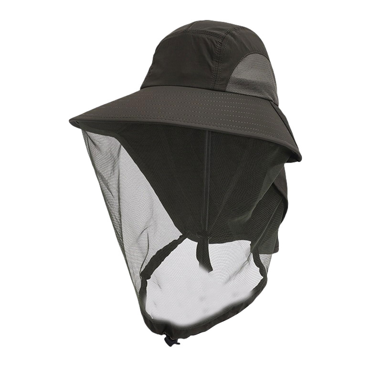 MICFENY Polyester Netting Fishing Hat Lightweight Foldable Design for Men Outdoor Activities
