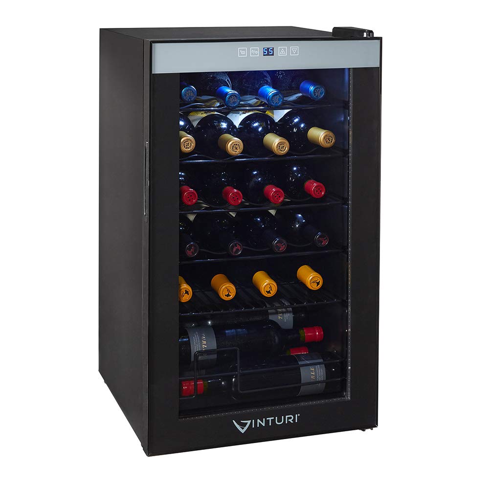 Buy Vinturi RF24BTBK13 Wine Fridge Freestanding with Digital Display Panel Auto Defrost