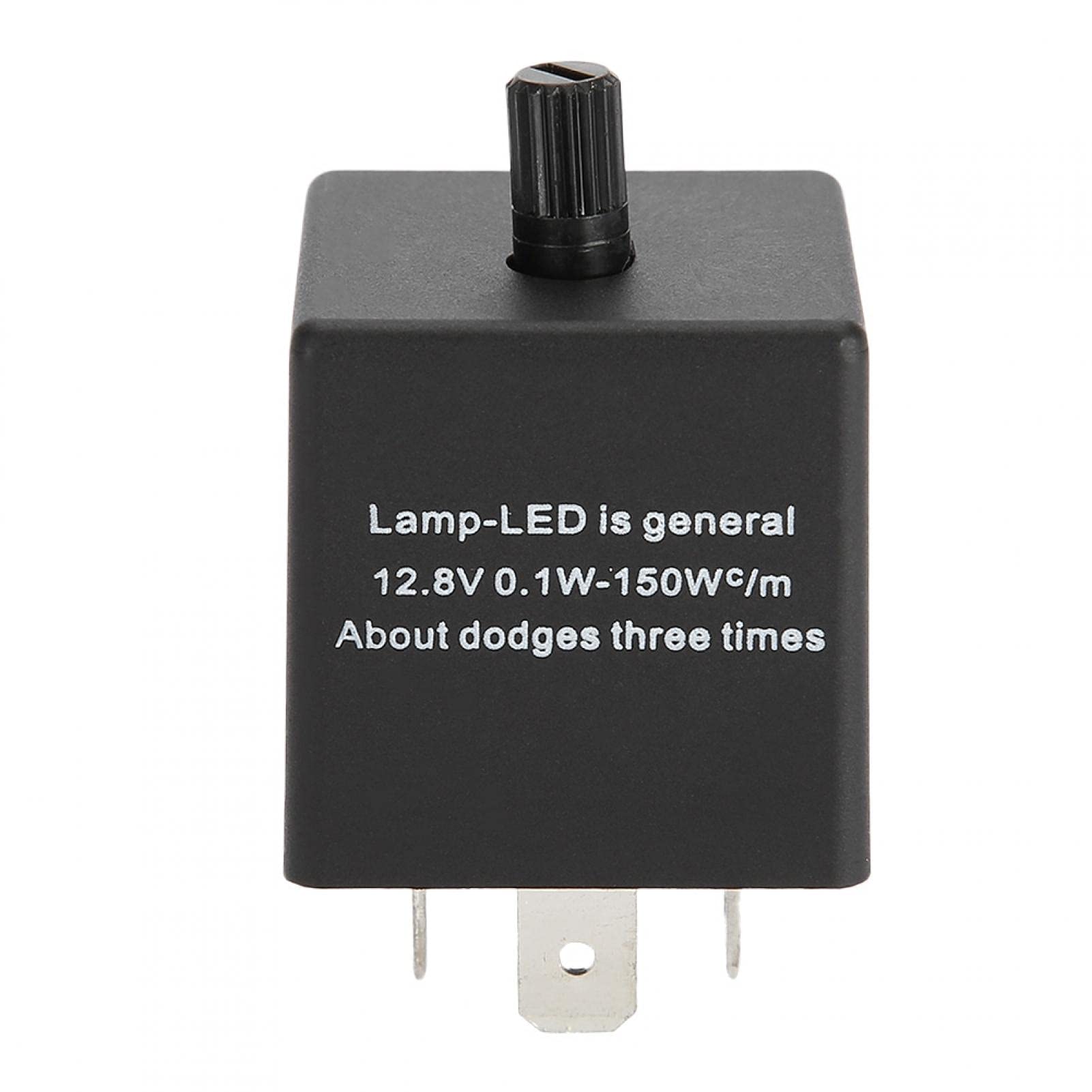 Durable Adjustable Flasher Relay, 3-Pin Small Motorcycle Relay, DC 12V for Motorcycles Cars