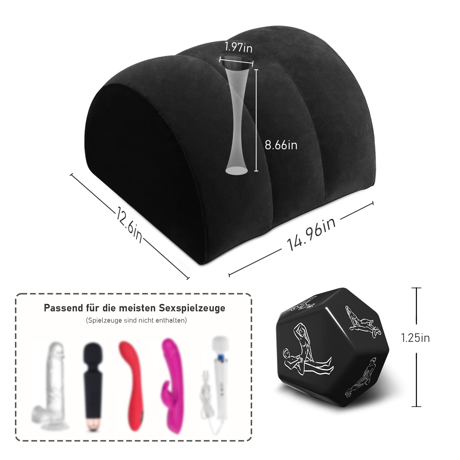 Cuscino per Posizioni Sesso Dadi del Sesso Giochi Sesso per Coppie Adulte Giocattoli del Sesso Supporto per Dildo Cuscino Sessuale per Donne Punto G Cuscino Gonfiabile del Sesso Reifen