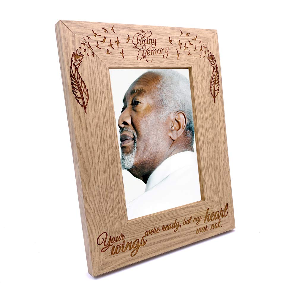 In Loving Memory Remembrance Memorial Portrait Oak Wood Finish Photo Frame (8 x 10 Inch)