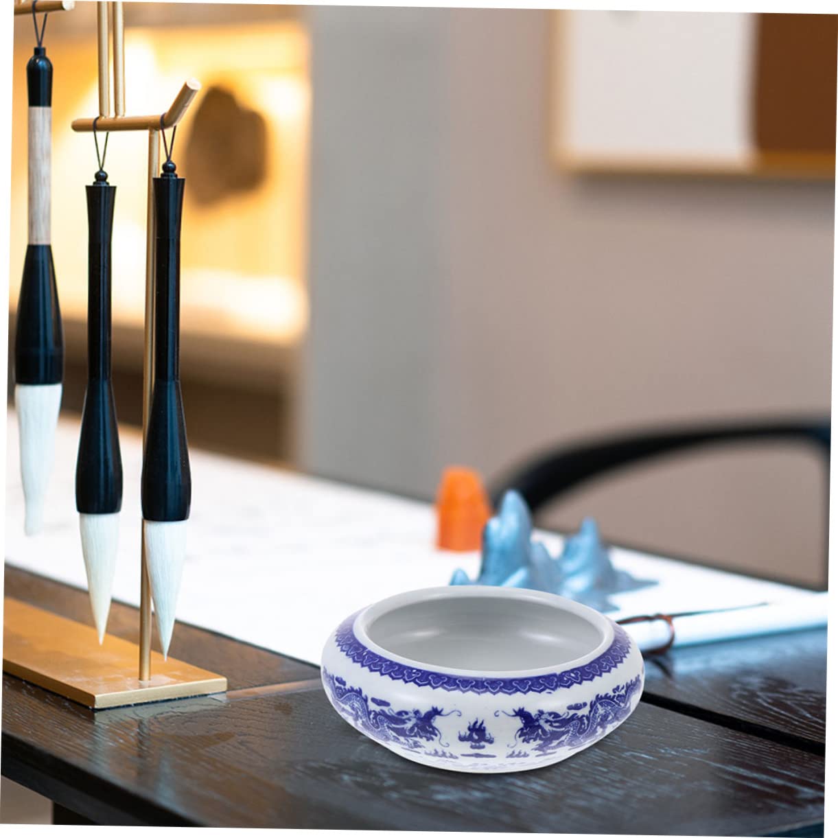 2pièces Pots à Eau Céramique pour Pinceaux à Encre Lot de Récipients De Rangement pour Et Peinture Accessoires Pratiques Et Décoratifs pour Bureau Et Art