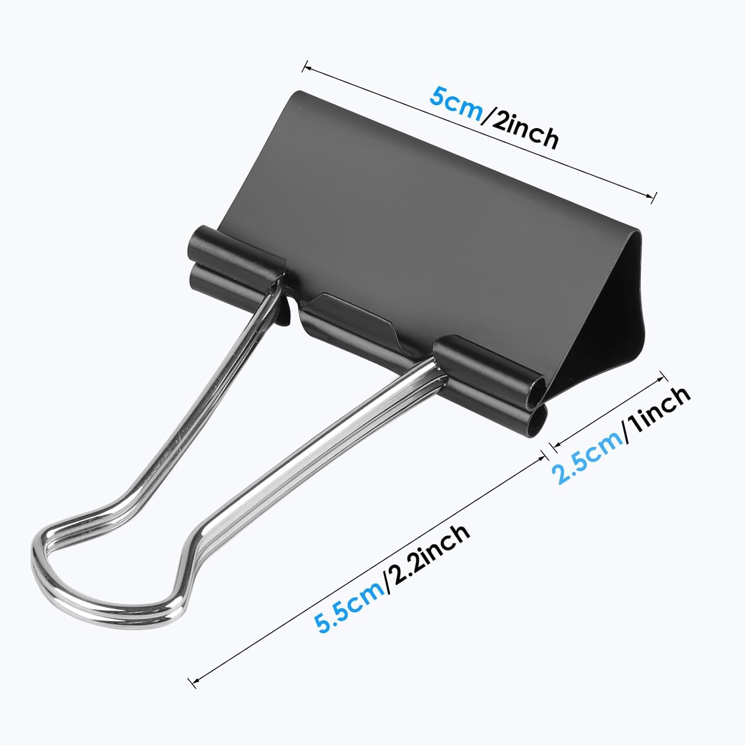 Ufmarine Clip per raccoglitori extra large da 5,1 cm, (144 pz), morsetti di carta grandi per ufficio