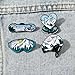 Ulxkmt 4pcs Cute Fun Theme Ski Theme Brooches Metal Pin Badges Fashion Lapel Pins for Casual Clothes Scarf Suit Backpack Accessories