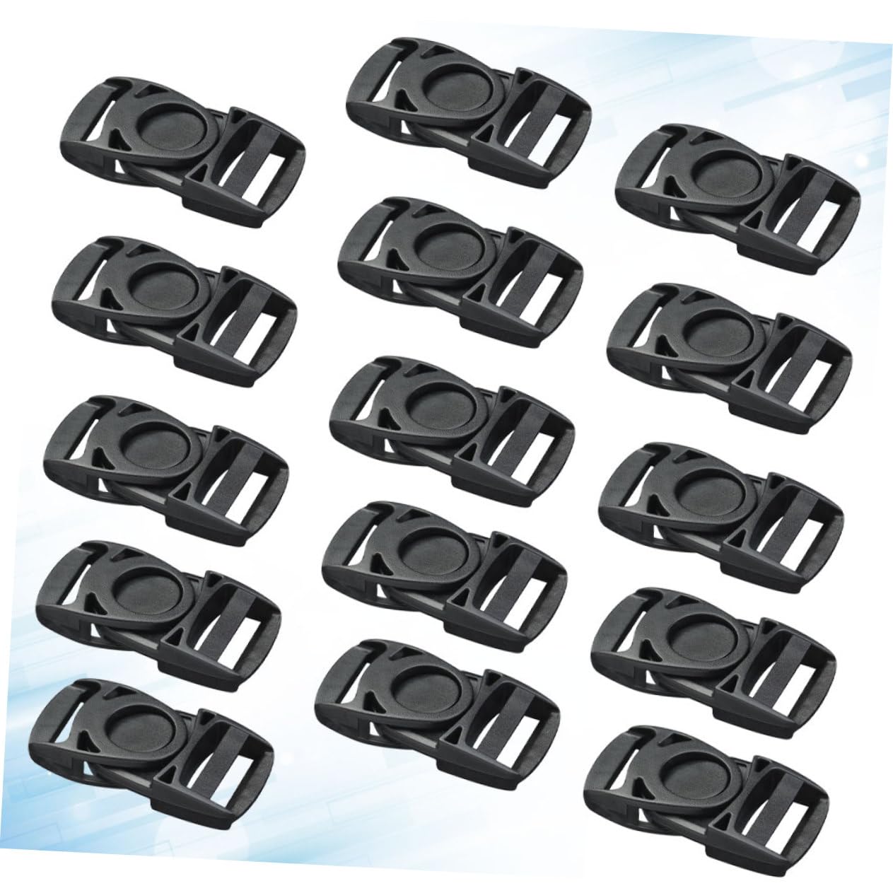 Hebillas Multifuncionales De Plástico 25 Mm Para Mochilas y Equipaje, Negras, 50 Unidades, Liberación Rápida, Accesorios Unisex Para Actividades Al Aire Libre y Uso Diario