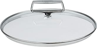 Cristel Castel'Pro Domed Glass Lids With Fixed Stainless Handle (8")