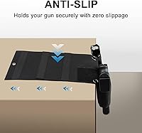 Vista 6 de FIREDOG Funda para el costado de la cama, Funda para pistola para colchón, coche, escritorio, oficina en casa, Compatible con Glock 17 22 S&W, etc.