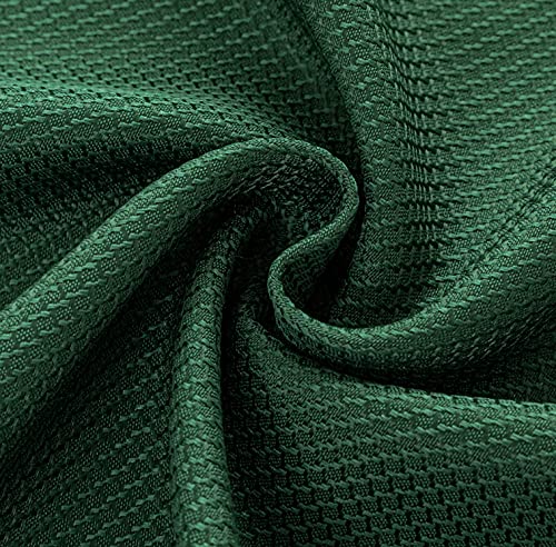 Biscaynebay Textured Fabric Round Tablecloths 70 Inches In Diameter, Hunter Green Water Resistant Spill Proof Tablecloths For Dining, Kitchen, Wedding, Parties. Etc. Machine Washable #TOP5