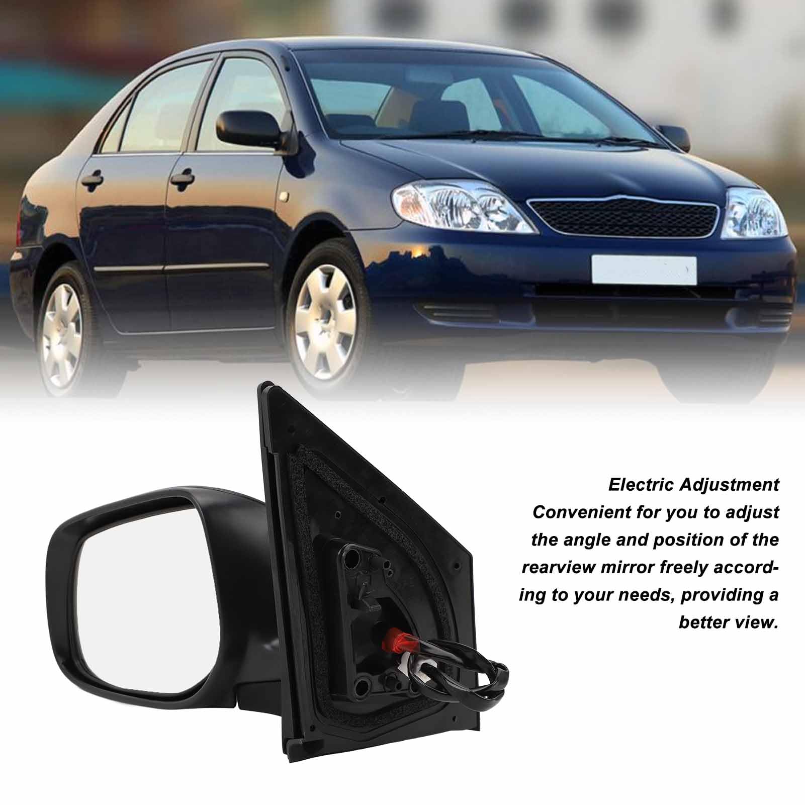 Espejo de Puerta Eléctrico, Rendimiento Confiable, Espejo Lateral Eléctrico de Fácil Ajuste, Mejor Visibilidad para XRS (Izquierda)