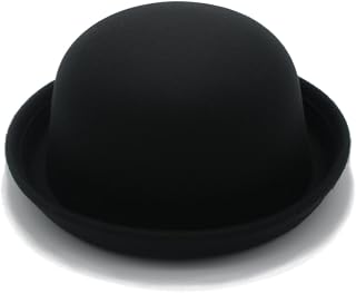 Fedora Trilby Derby Hat Roll-up Brim Panama Bowler Bucket Mens Womens XYM(Black), One Size