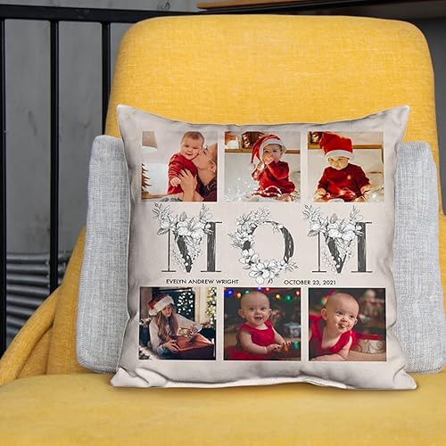 Miniatura 4 de Almohada personalizada, almohada personalizada con imagen y nombre, incluyendo funda e inserción. Impresión a todo color en ambos lados ultra suave.