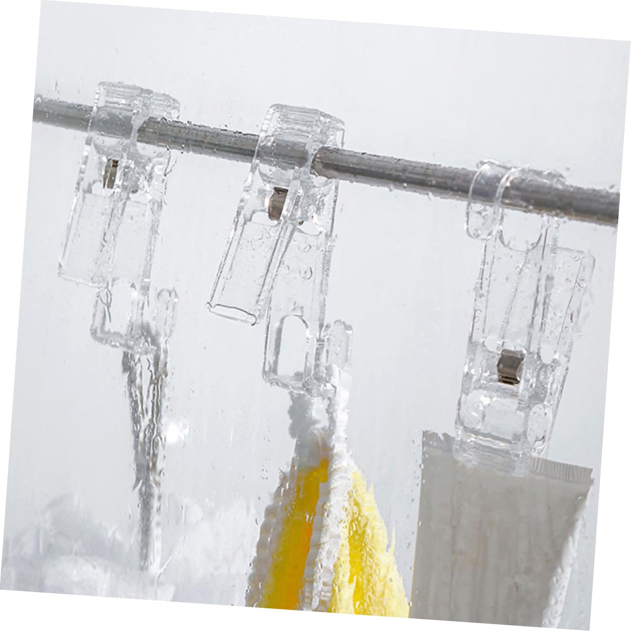 NUOBESTY 4 Sätze Anti-Rust-Haken Wäsche Aufhänger Aufhängeklammern Für Kleidung Keuchen Drinnen Clips Winddichte Kleiderklammern Quiltclip P.s Transparent 8 Stück * 4