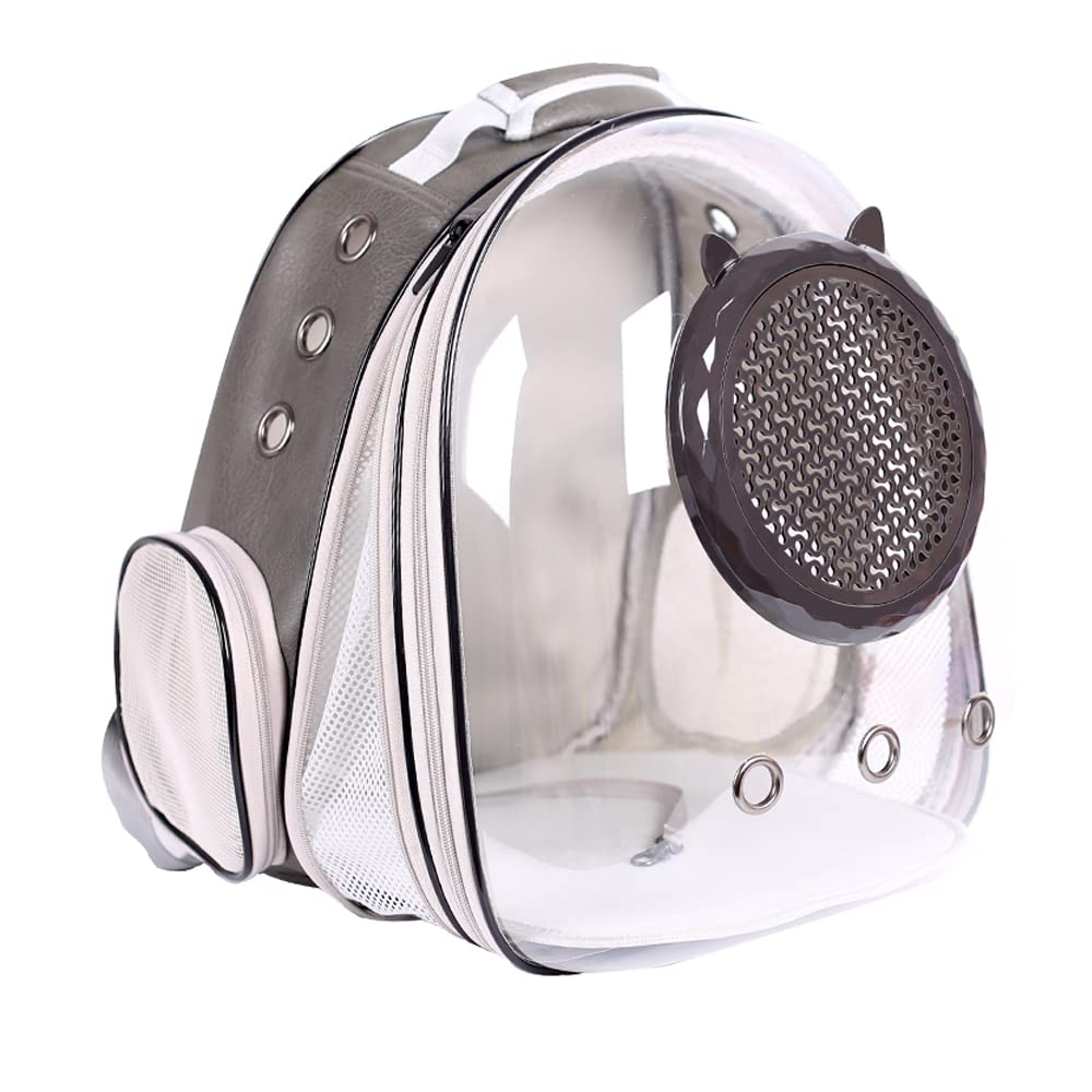 Expandable Cat Carrier Backpack, Backpack for Cats Kitten Small Puppy, Airline Approved Cat Bubble Backpack, Space Capsule Astronaut Carrier (Grey, Front Extension) — image 1