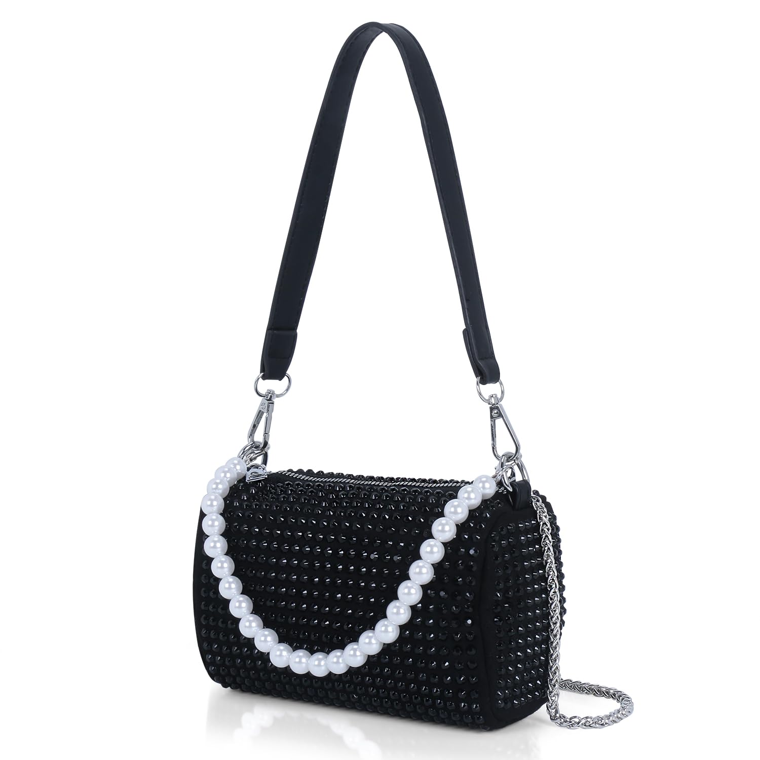 See full amazon price history chart for DOSYSO Crossbody sling Bag with Chain strap side Bag Evening Clutch Pearl Handle Designer Handbags for Women Stylish Latest Girls Ladies Stone Purse for Party Wedding (BLACK) DOSYSO Crossbody sling Bag with Chain strap side Bag Evening Clutch Pearl Handle Designer Handbags for Women Stylish Latest Girls Ladies Stone Purse for Party Wedding (BLACK) (B0CL3V8QGC) Amazon Price History, Amazon Price Tracker