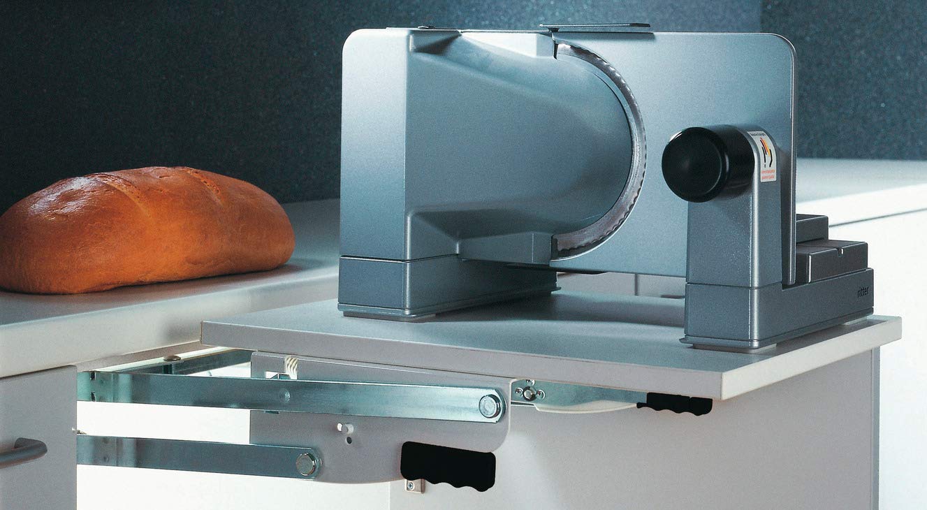 Gedotec Parallel-Schwenkbeschlag für Küchen-Schränke & Möbel | Drehbeschlag zum Schrauben unter den Oberboden | Parallel-Schwenkmechanik mit 8 kg Tragkraft | 1 Garnitur - Klappenbeschlag mit Schrauben