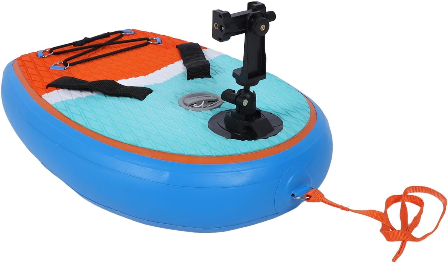 Inflatable Swim Kickboard Thickened Large Buoyancy Swimming Float Board with Phone Holder Swimming Tracking Aid for Panoramic Cameras Action Cameras