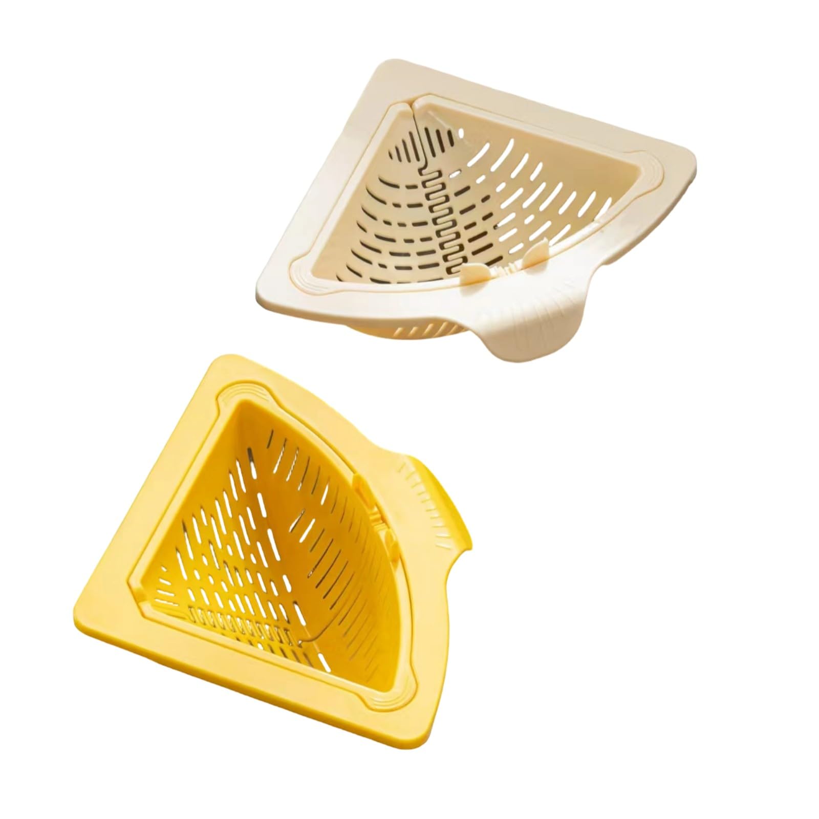 APGLSXY Efficient Vegetable Draining Basket Triangular Design for Sink Corner Twist Open Bottom Strainer Food Catcher Sink Drain Basket
