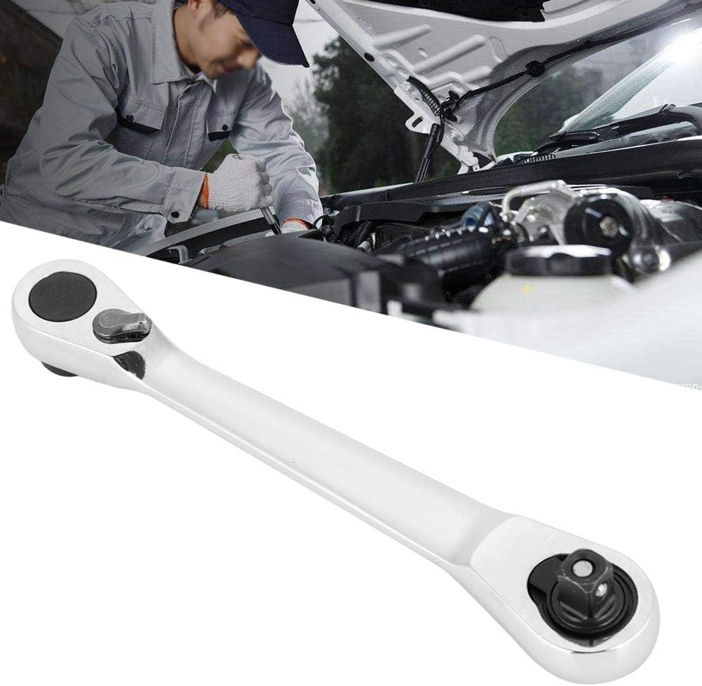 Qiilu 1/4" Mini Ratchet Socket Wrench Screwdriver Hex Torque Wrench Hex Head Allen Wrench(130mm)