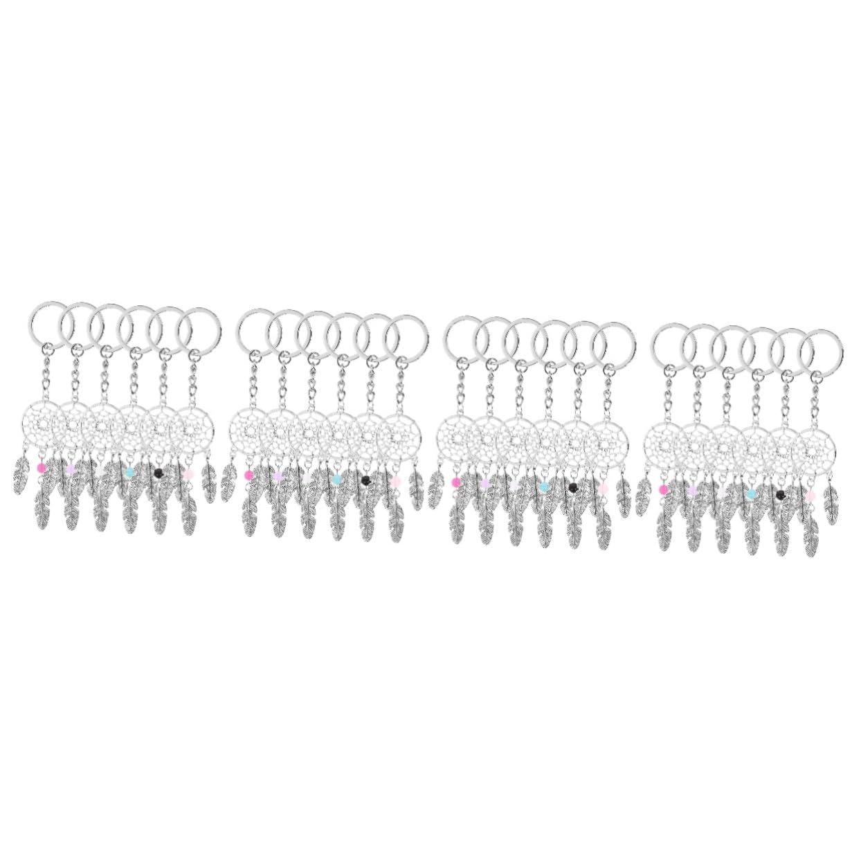 Zerodeko 24piezas Llaveros De Atrapasueños De Vibrantes Charm De Bolso Decorativo Accesorio Versátil Para Llaves y Maletas Diseño Resistente y Ligero