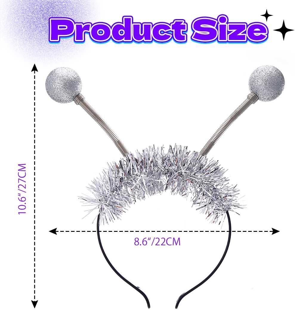 DRESBE Light Up Alien Headband LED Antenna Headbands Glow Space Hair Accessories for Women - Image 3