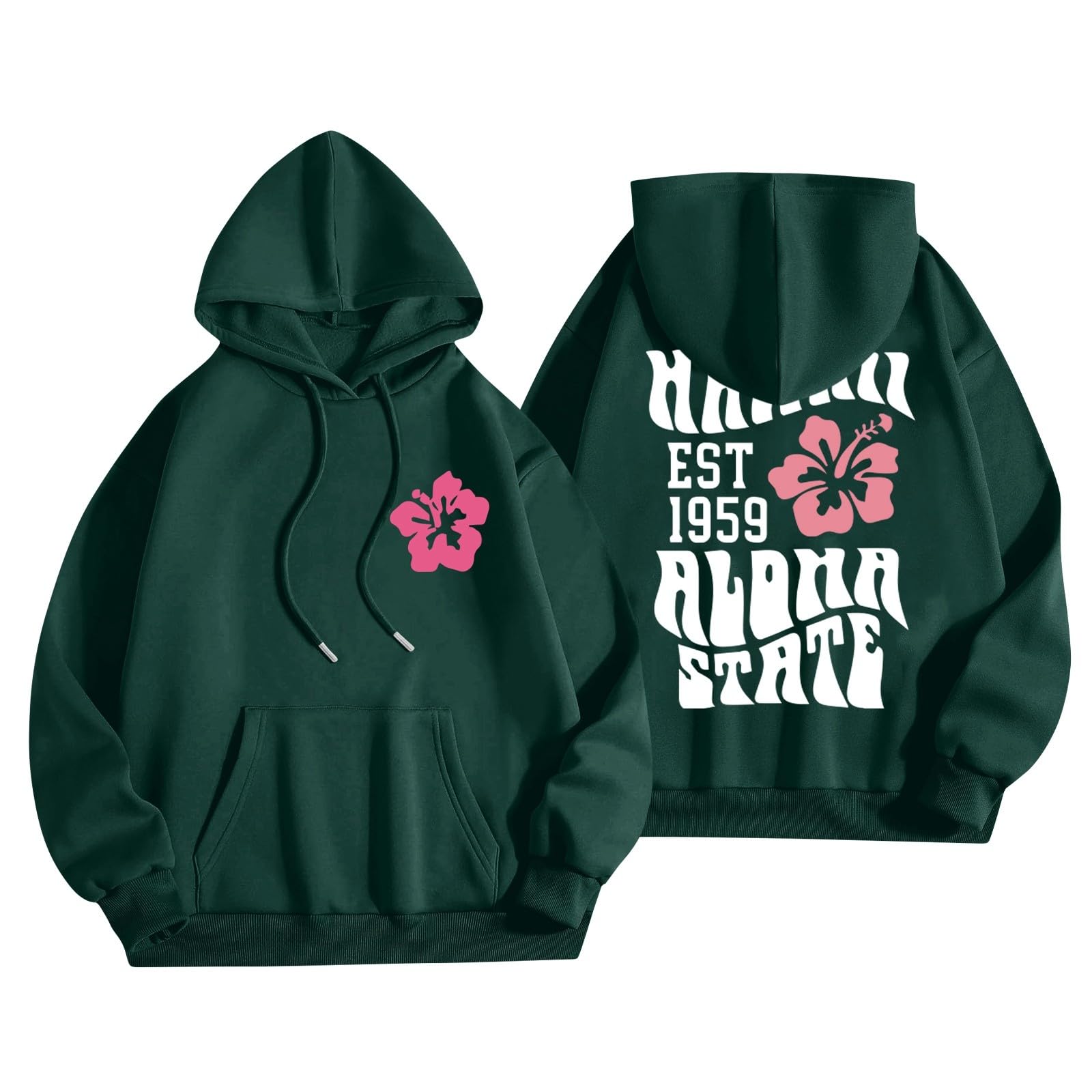 Oversized Sweatshirt Women Fashion Casual Round Neck Long Sleeve Letter Printed Top Sweatshirt Hoodie