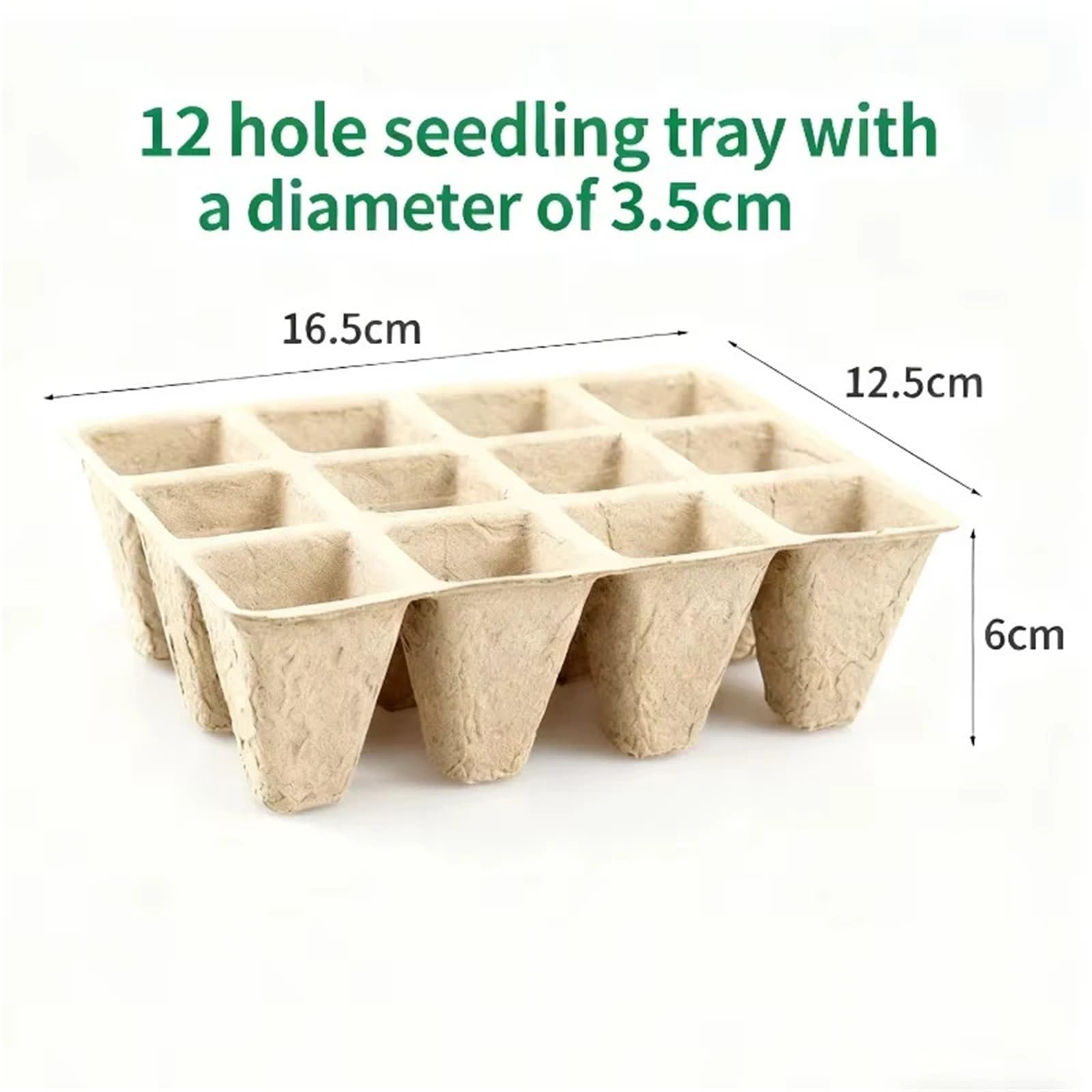 Anzuchtschale 10/12Grids Zell-Kindertöpfe for Sämling-Starter-Tablett, biologisch abbaubarer Zellstoffbecher, Gartenpflanzen-Keimungswerkzeug für Pflanzen(20Pcs 10 Holes)