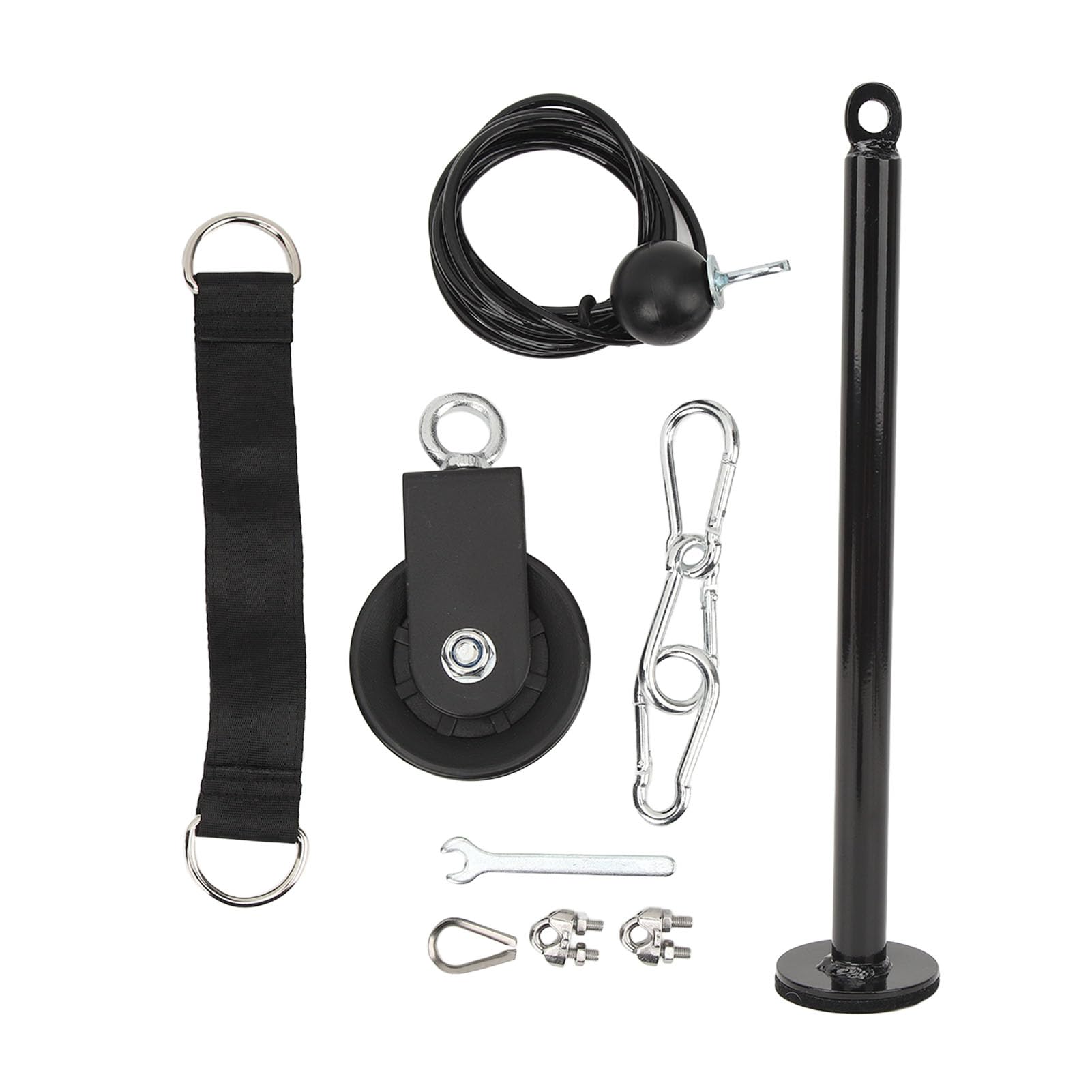 de poleas con Cable de Peso, de poleas para Levantamiento de Remo en Gimnasio y Fitness, polea de Entrenamiento giratoria de 360° con Cable de Nailon de 6,6 pies