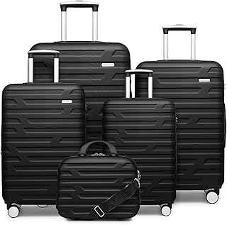 LARVENDER Luggage Sets for Women 5 Piece Hardside Expandable Suitcases with Wheels TSA Lock, Lightweight Travel Carry On S...